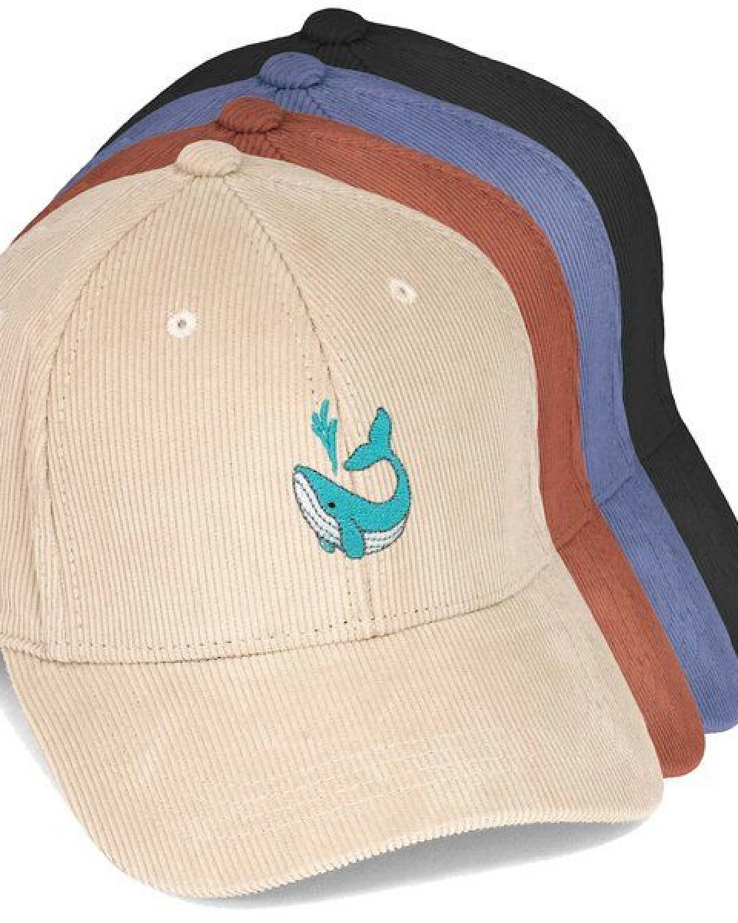 Bestickte Cord Cap – Walter der Wal – LIGARTI Tiermanufaktur – Ansicht 2