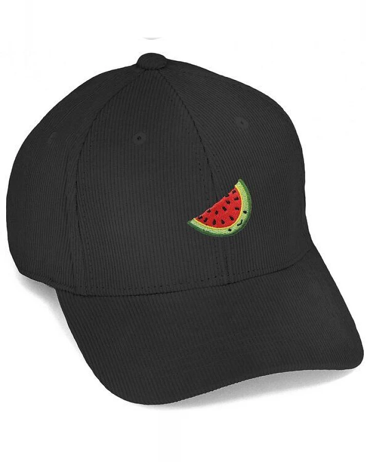Bestickte Cord Cap – Wassermelone – LIGARTI Tiermanufaktur