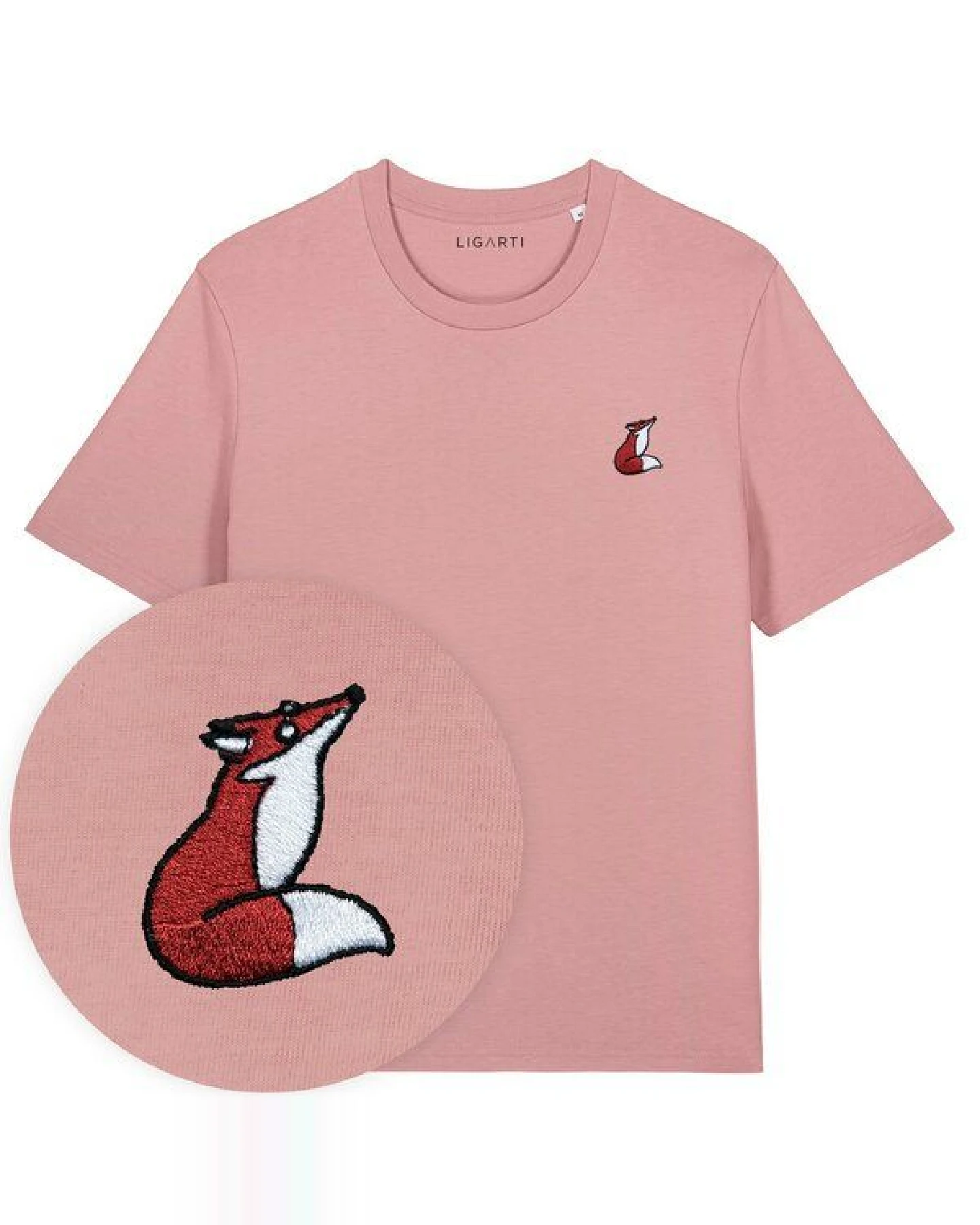 Besticktes T-Shirt – Valentina der Fuchs – LIGARTI Tiermanufaktur – Ansicht 3