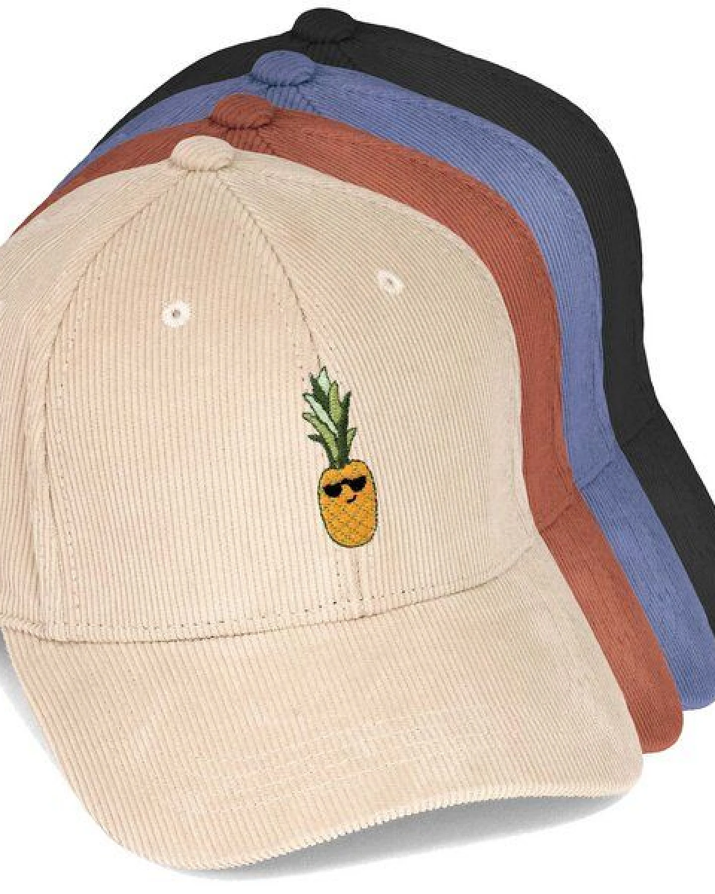Bestickte Cord Cap – Ananas – LIGARTI Tiermanufaktur – Ansicht 2