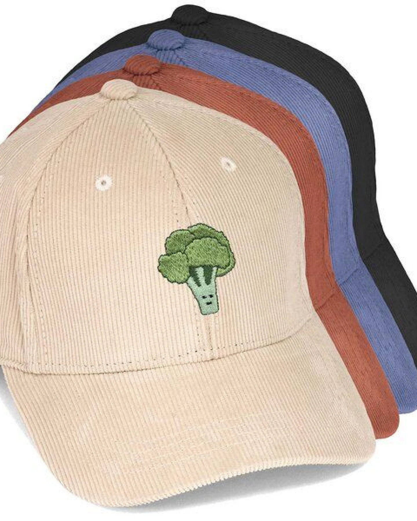 Bestickte Cord Cap – Brokkoli – LIGARTI Tiermanufaktur – Ansicht 2