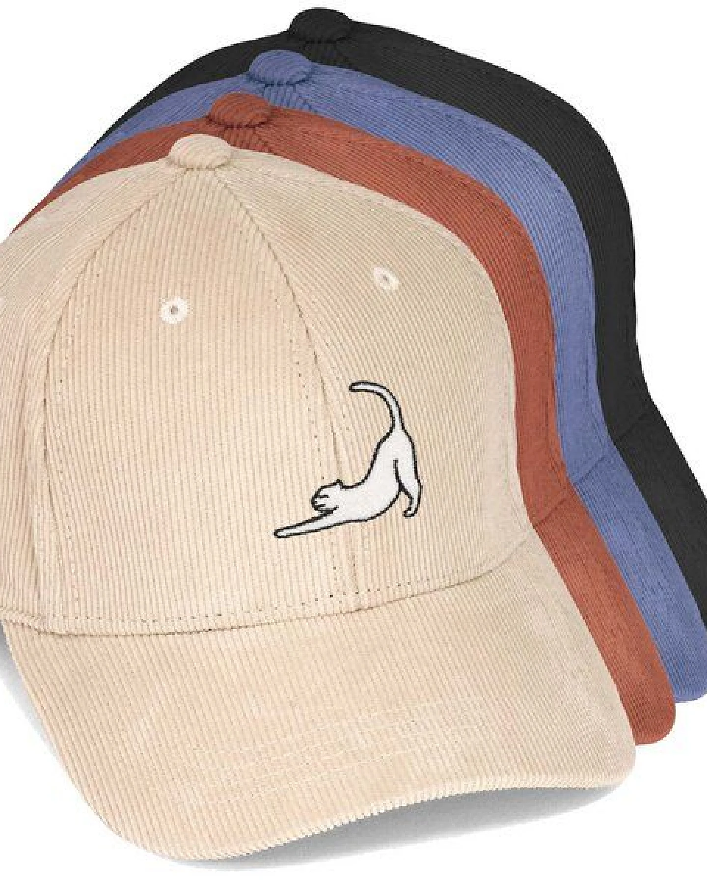 Bestickte Cord Cap – Eloise die Katze – LIGARTI Tiermanufaktur – Ansicht 2
