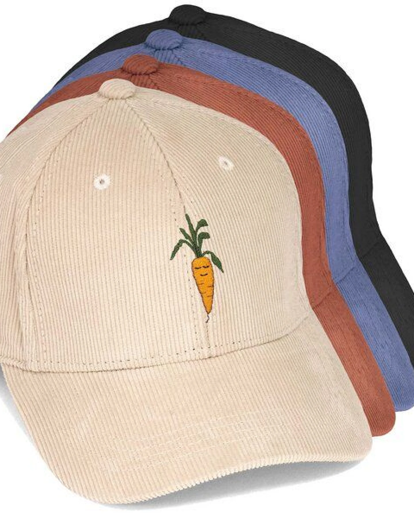 Bestickte Cord Cap – Karotte – LIGARTI Tiermanufaktur – Ansicht 2