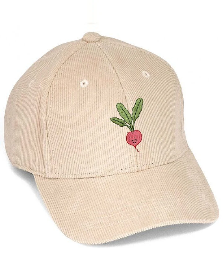 Bestickte Cord Cap – Radieschen – LIGARTI Tiermanufaktur