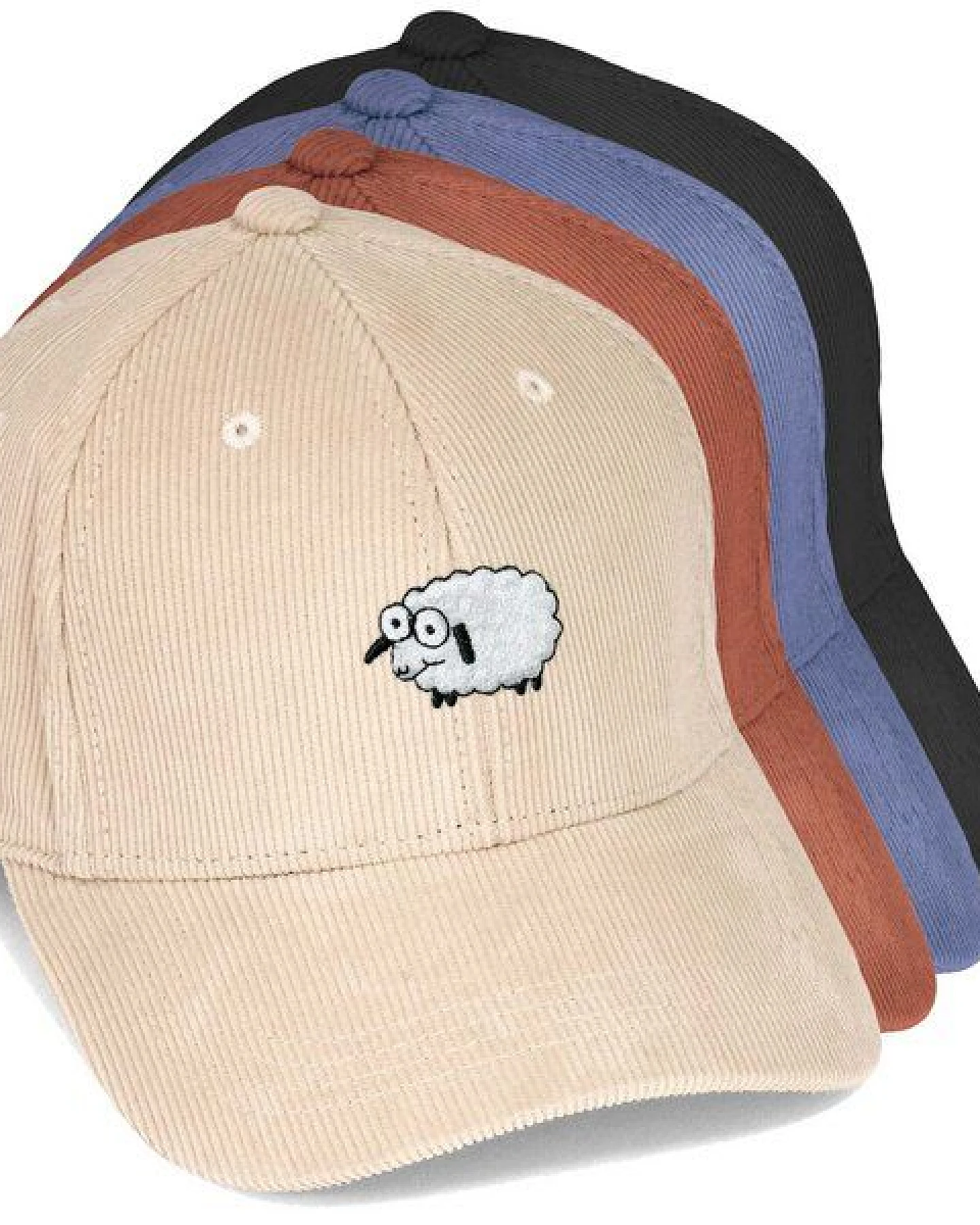 Bestickte Cord Cap – Wollke das Schaf – LIGARTI Tiermanufaktur – Ansicht 2