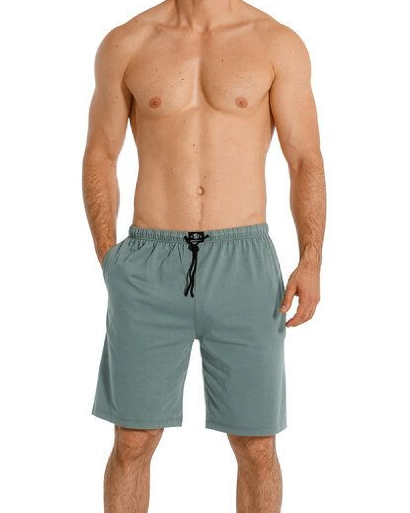 Haasis Bodywear Herren Bermuda mit Seitentaschen, Single Jersey, reine Baumwolle – Ansicht 2
