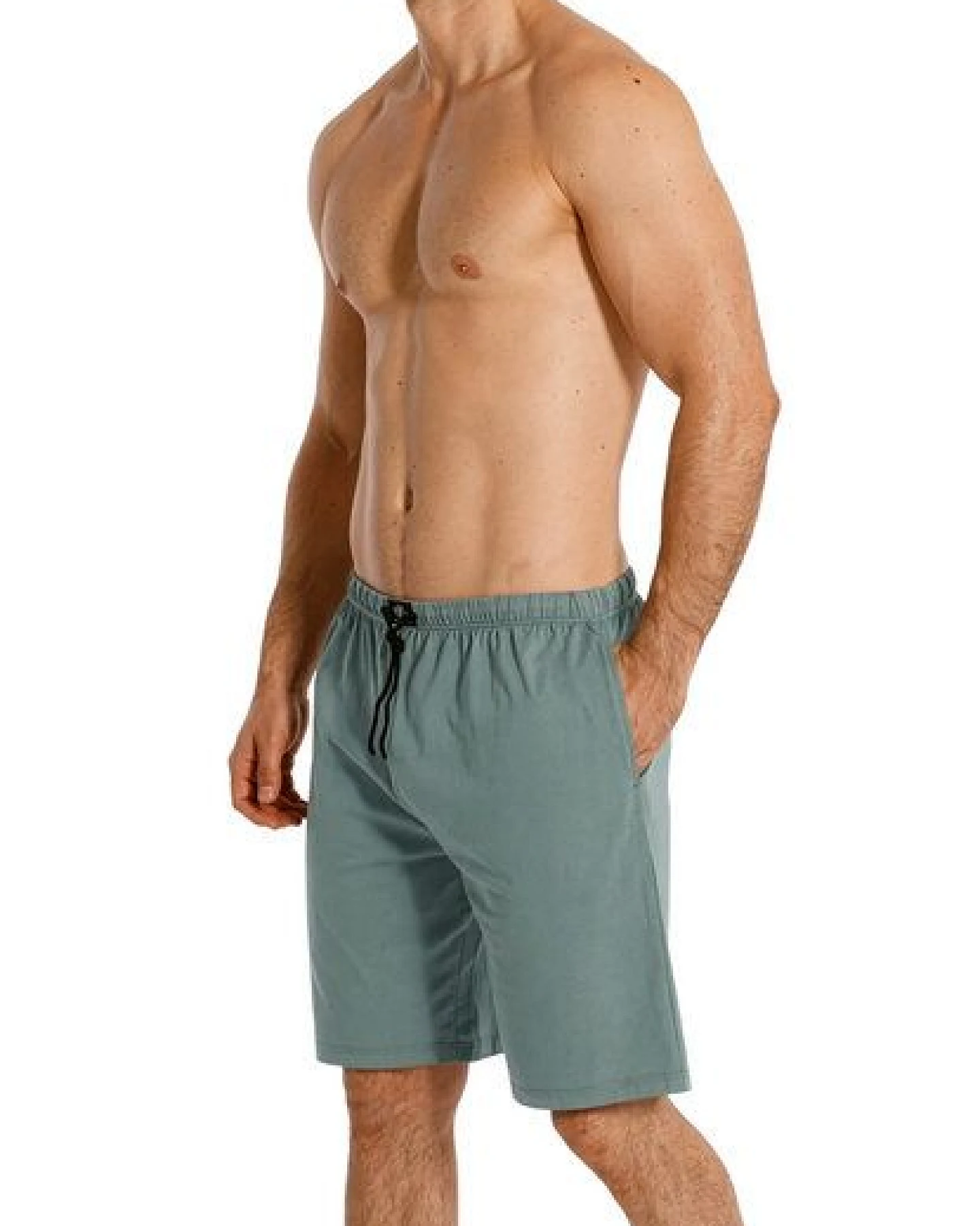 Haasis Bodywear Herren Bermuda mit Seitentaschen, Single Jersey, reine Baumwolle – Ansicht 3