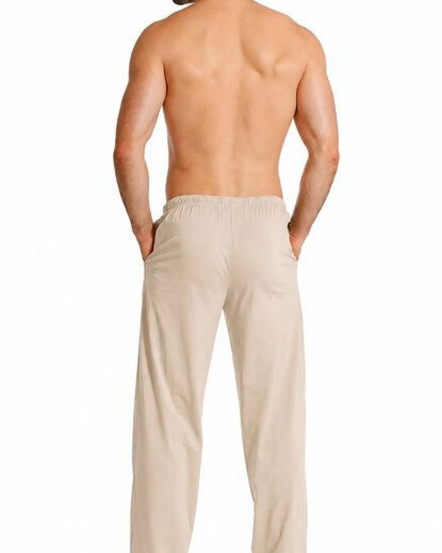 Haasis Bodywear Herren Pyjamahose lang mit Seitentaschen, Single Jersey, reine Baumwolle – Ansicht 3