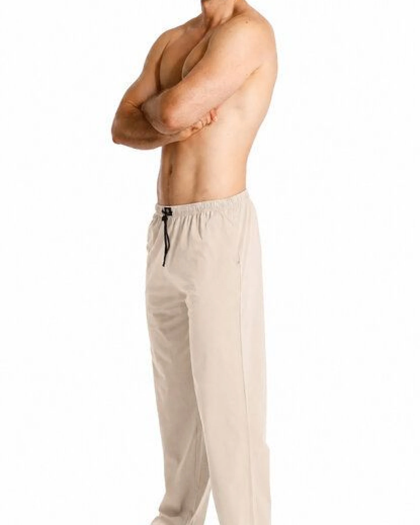 Haasis Bodywear Herren Pyjamahose lang mit Seitentaschen, Single Jersey, reine Baumwolle – Ansicht 4