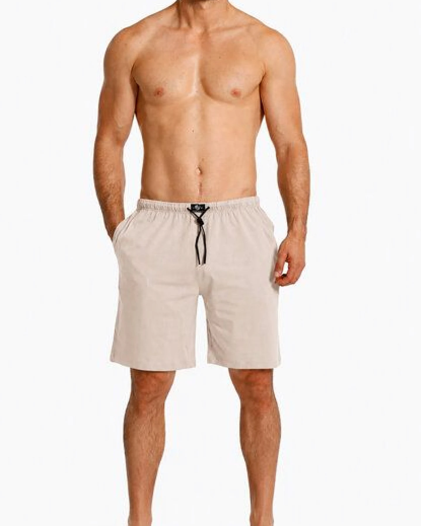 Haasis Bodywear Herren Bermuda mit Seitentaschen, Single Jersey, reine Baumwolle – Ansicht 2