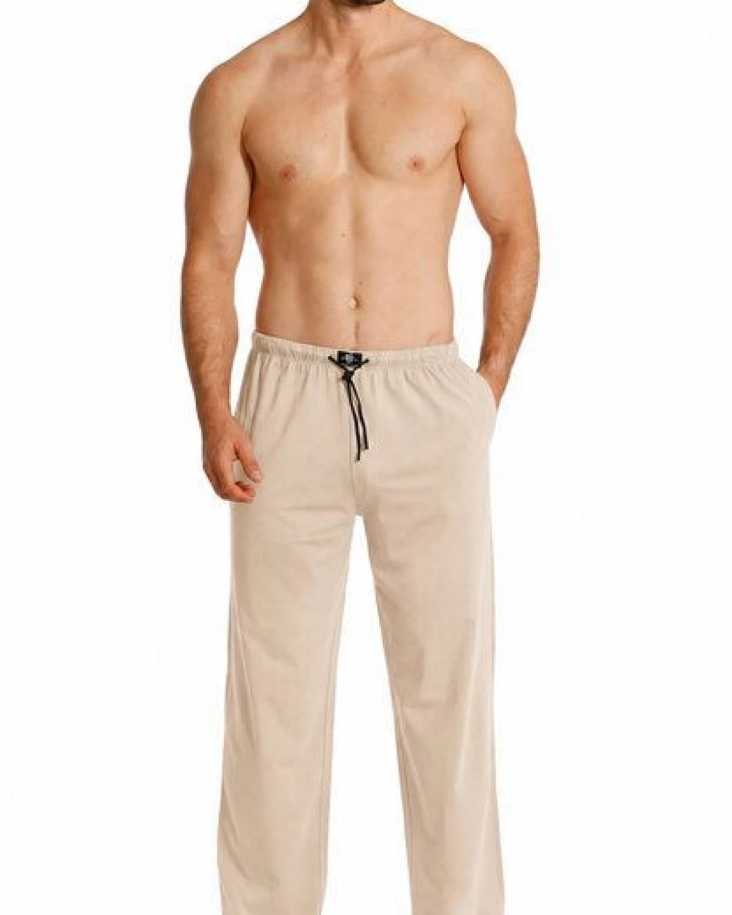 Haasis Bodywear Herren Pyjamahose lang mit Seitentaschen, Single Jersey, reine Baumwolle – Ansicht 2