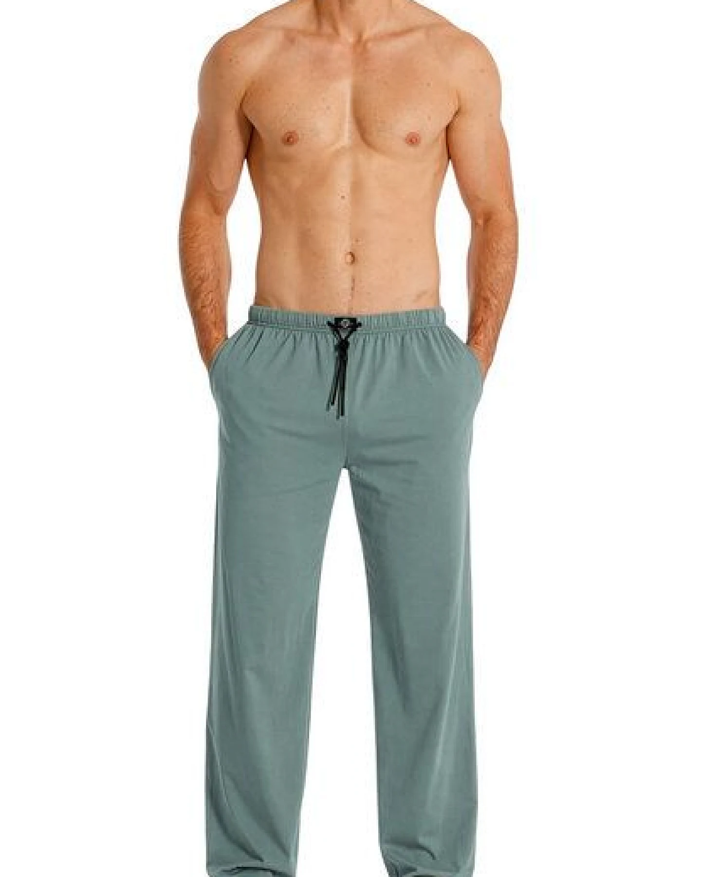 Haasis Bodywear Herren Pyjamahose lang mit Seitentaschen, Single Jersey, reine Baumwolle – Ansicht 2
