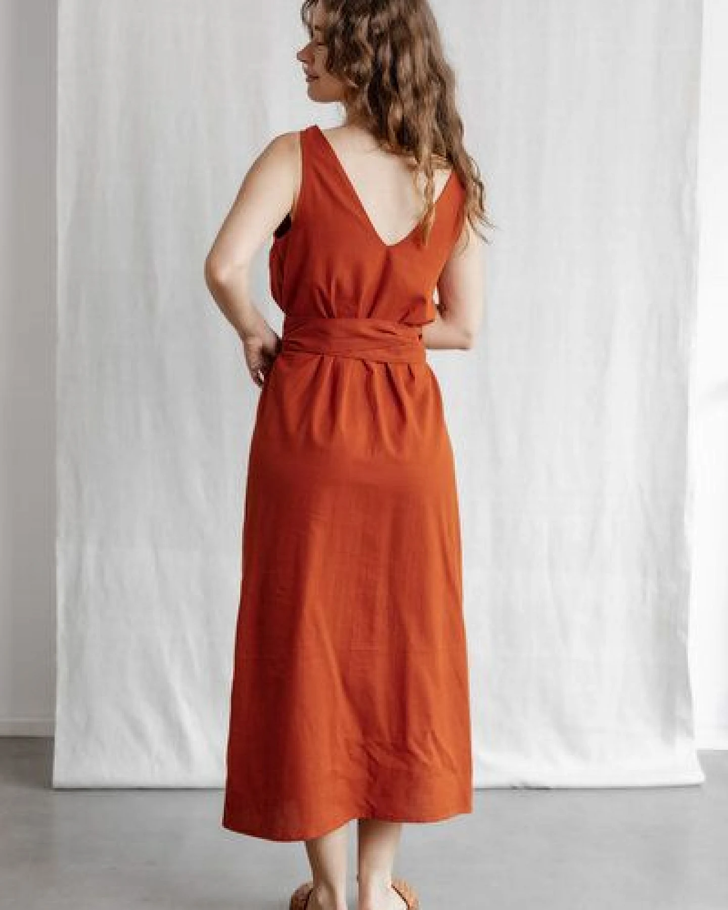 Jyoti - Fair Works Bio-Baumwoll Kleid Agnila – Ansicht 3
