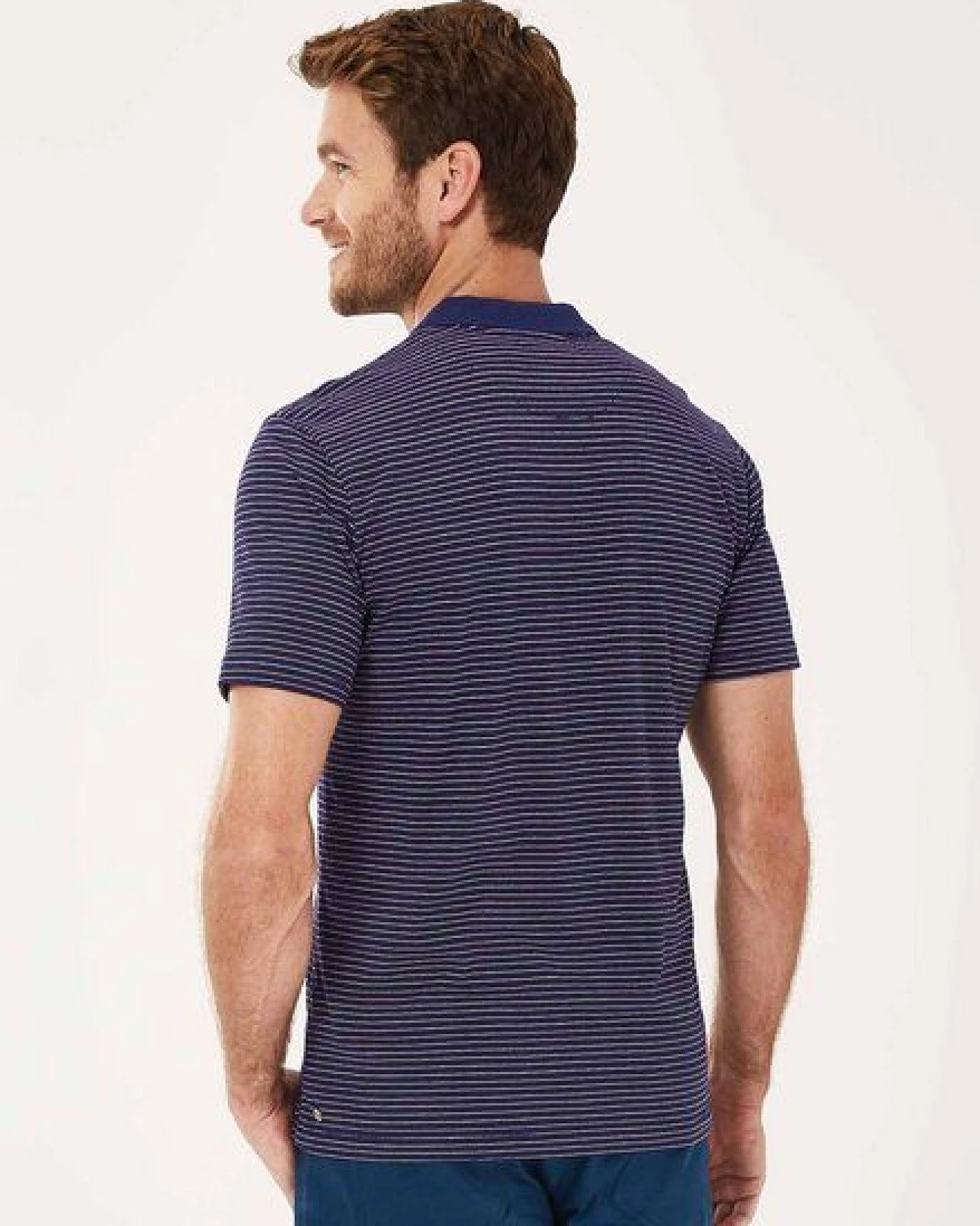 ORGANICATION Poloshirt aus Bio-Baumwolle mit Ringelmuster – Ansicht 4