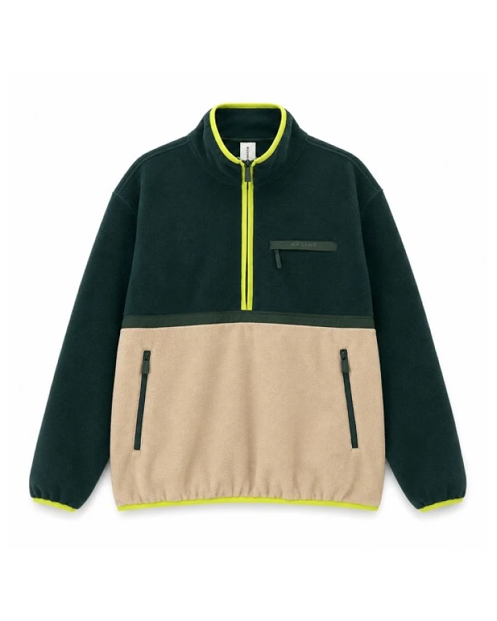 Mazine - Color Block Fleece Half-Zip - Fleecepullover Gr S beige