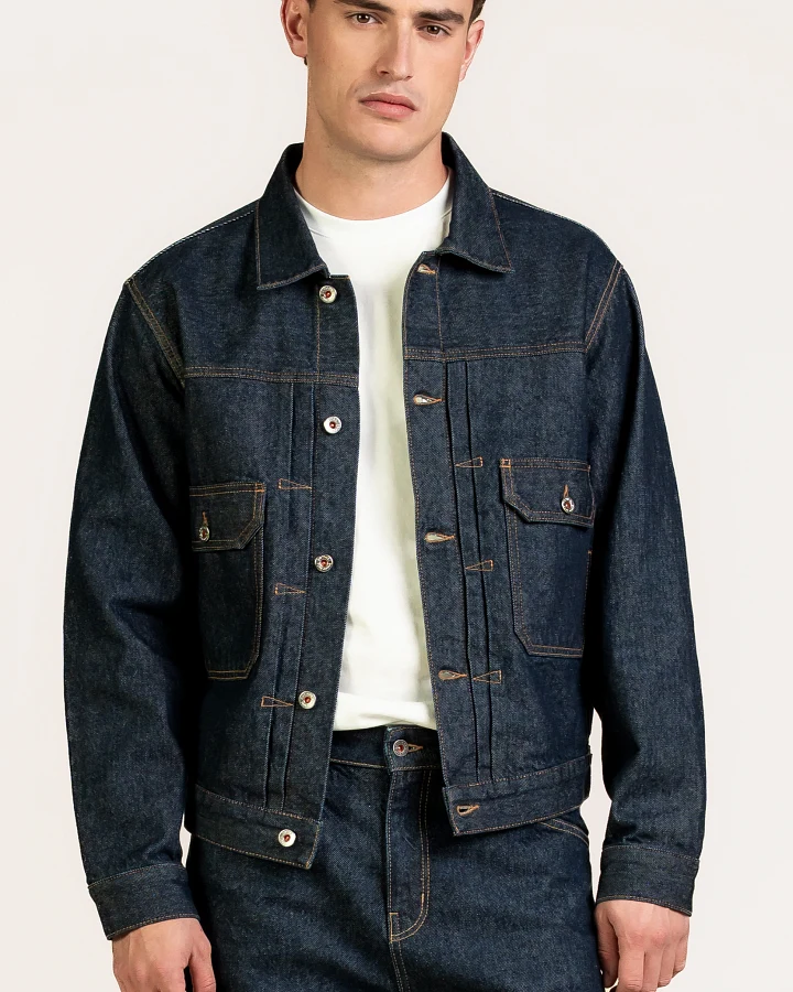 Kuyichi Herren vegan Jacke Nelson Plissiert Ausgewaschen