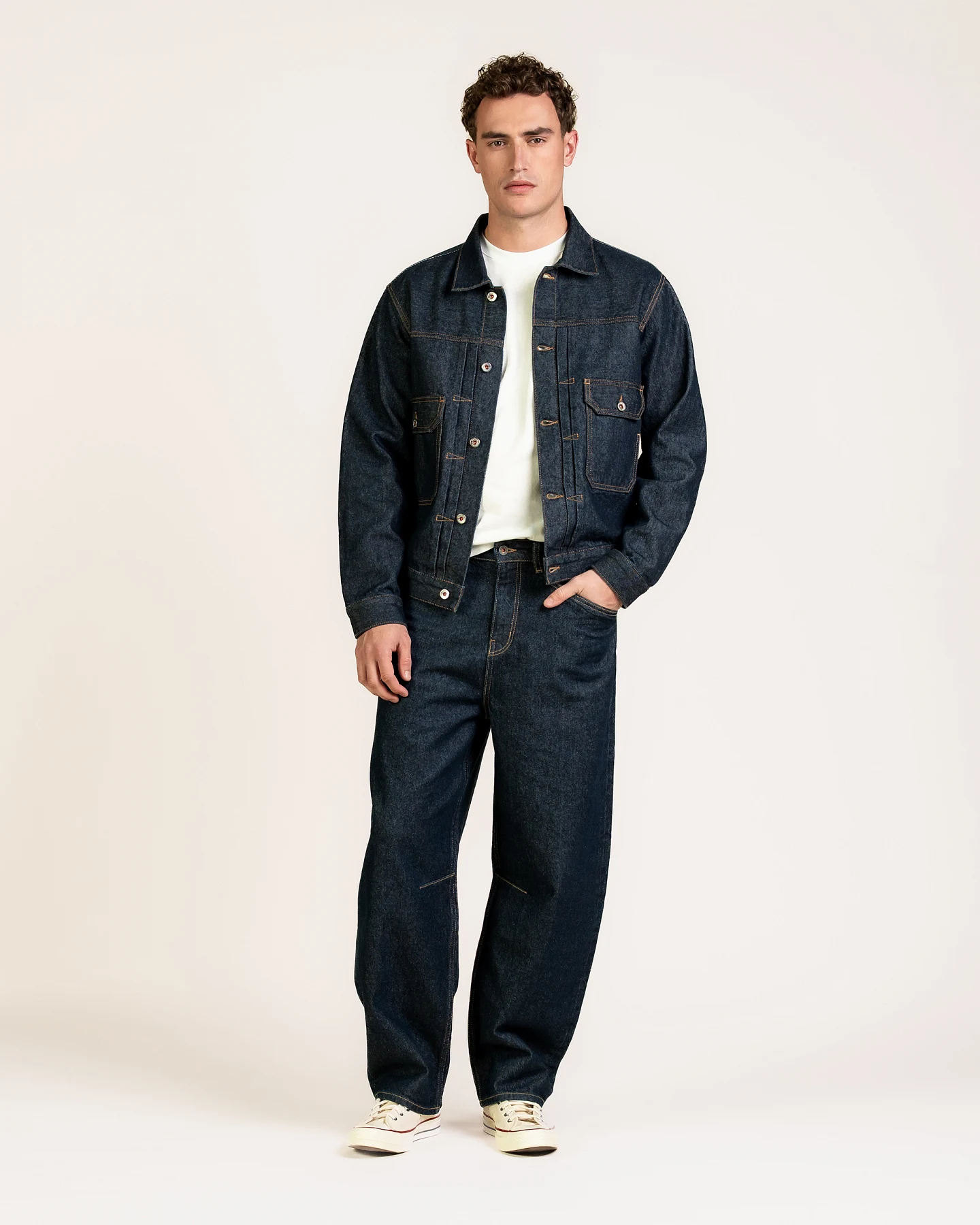 Kuyichi Herren vegan Jacke Nelson Plissiert Ausgewaschen – Ansicht 2