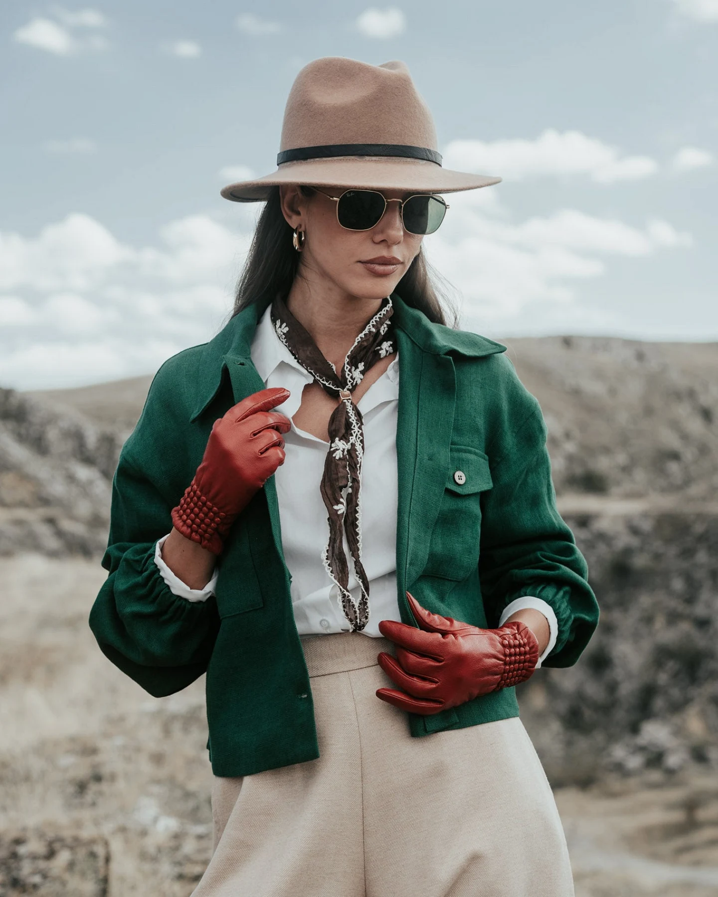 De IONESCU Damen vegan Jacke Sibiel Waldgrün – Ansicht 2