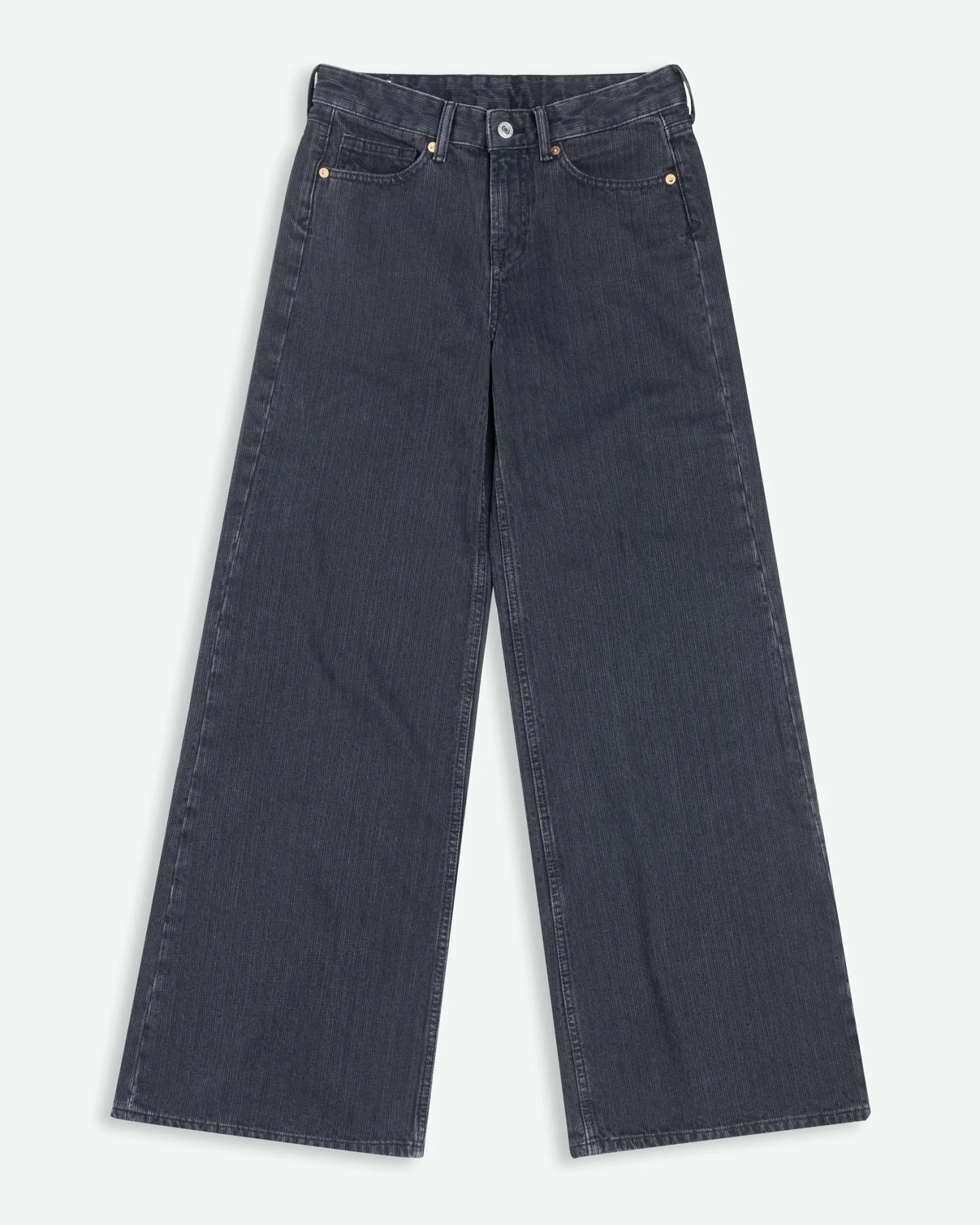 Kings of Indigo Damen vegan Jeans Tanja Stripe Schwarz Washed – Ansicht 2