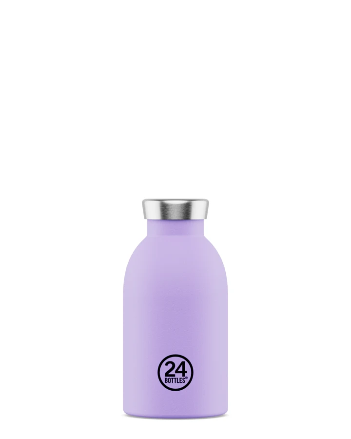 Thermos Trinkflasche aus Edelstahl 330 ml, lila, personalisierbar, Clima Bottle Erica - 24Bottles