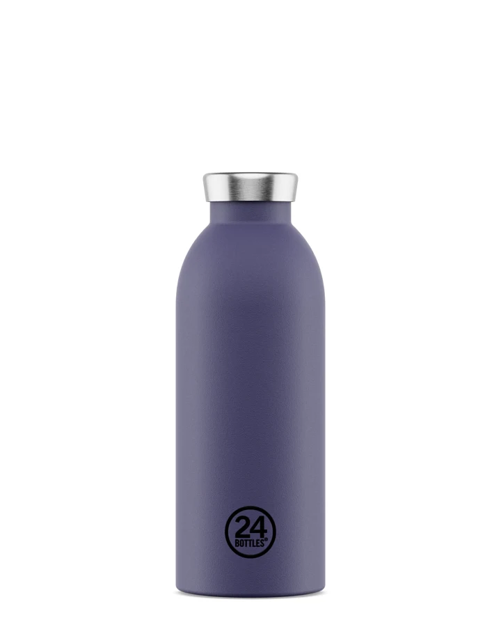 Thermos Trinkflasche aus Edelstahl 500 ml, lila, personalisierbar, Clima Bottle Dusk - 24Bottles
