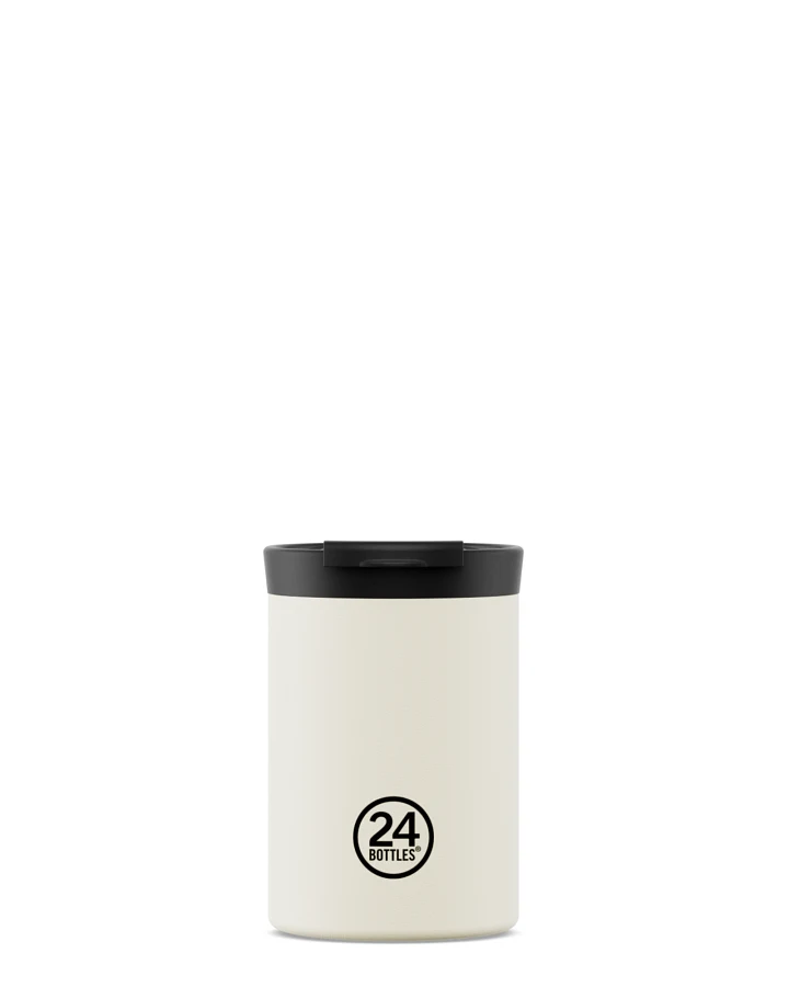 Thermos Becher to go, Isolierbecher 350 ml, weiss, personalisierbar, Travel Tumbler Cotton - 24Bottles