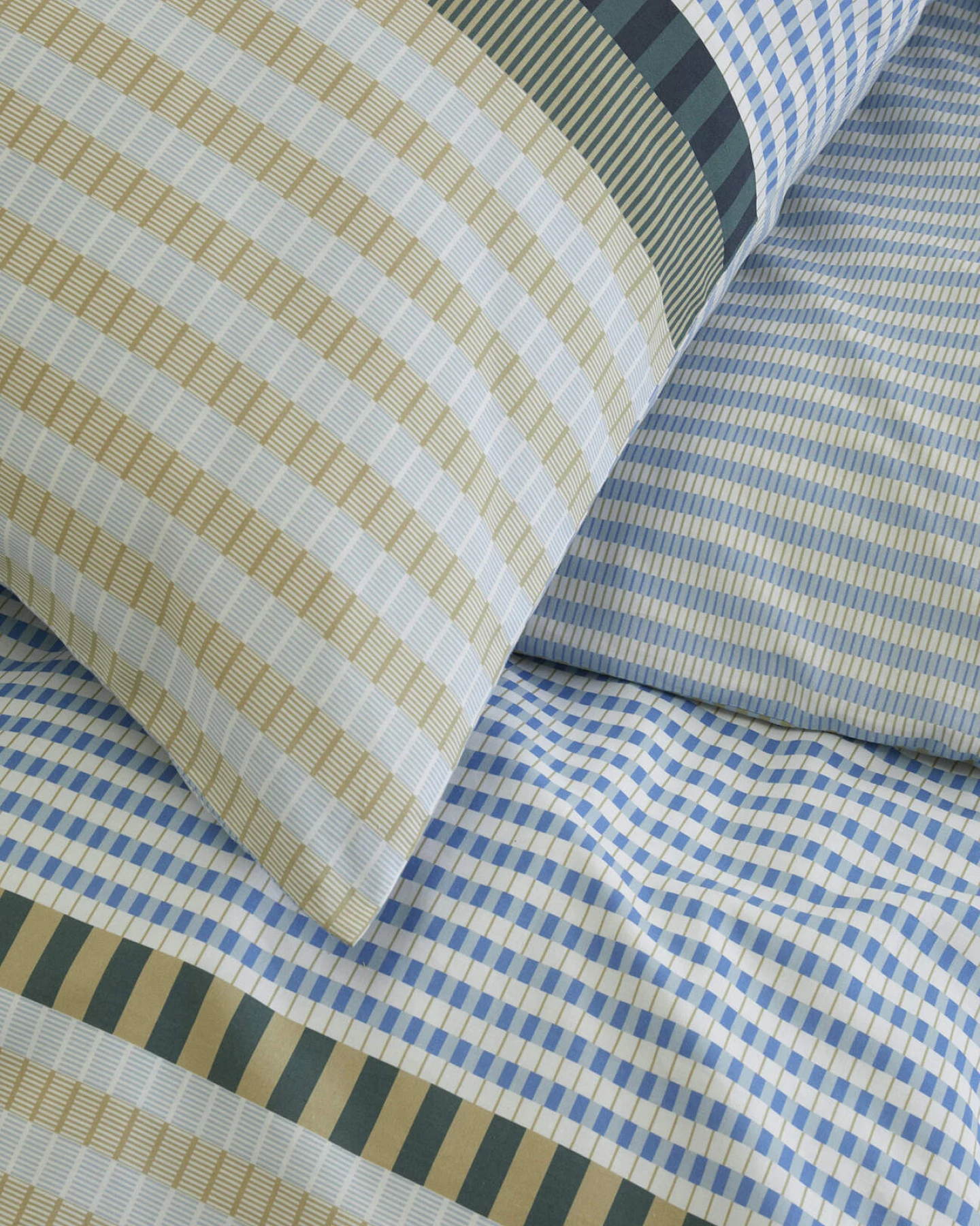 hessnatur Renforcé Wende Bettwäsche JIMA aus Bio-Baumwolle - blau - Größe 135x200 / 40x80 cm – Ansicht 3