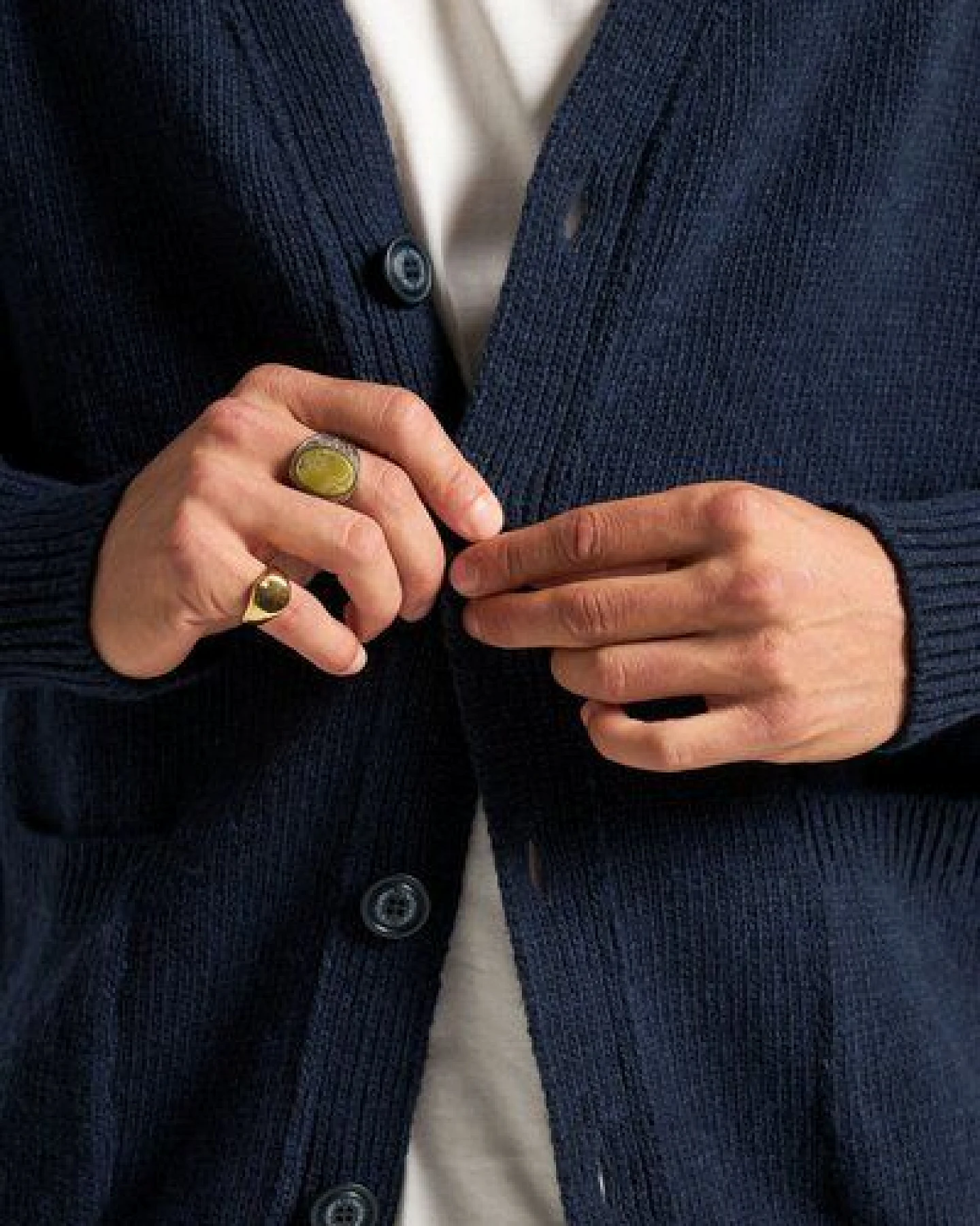 Trendsplant Relleu Cardigan Dark Navy – Ansicht 3