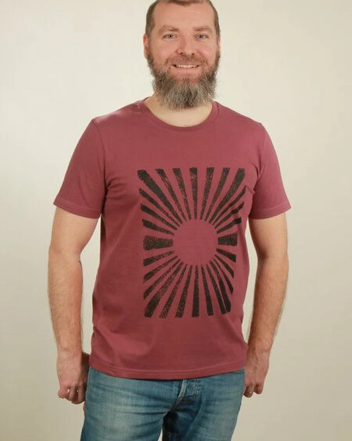 NATIVE SOULS T-Shirt Herren - Sun - berry