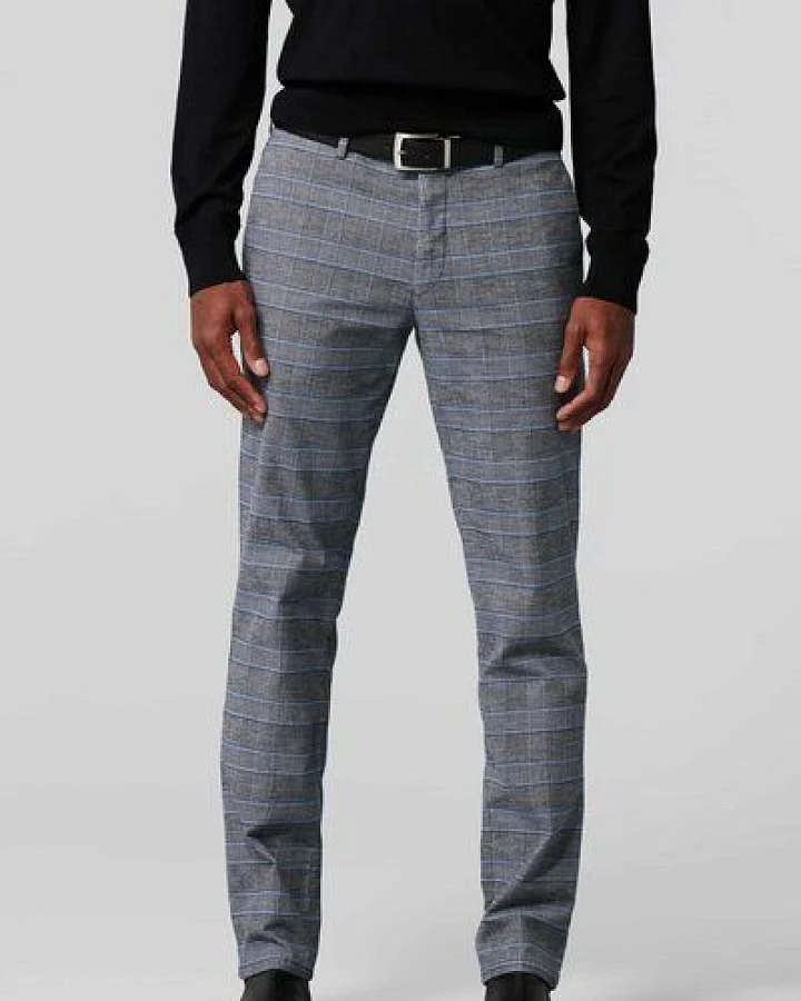 MEYER Wool Look "Prince of Wales" Chino