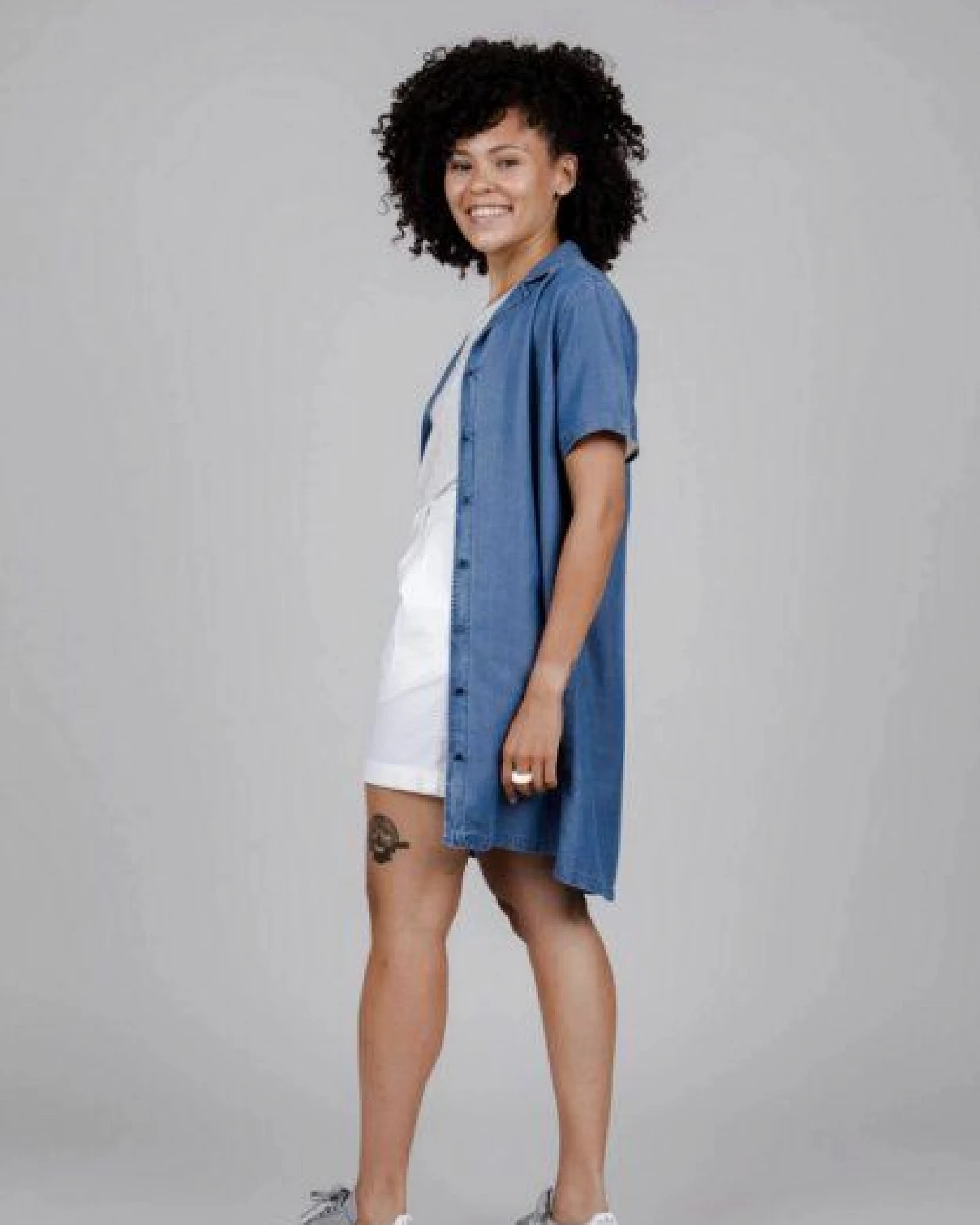 Brava Fabrics Denim Aloha Overshirt Indigo – Ansicht 3