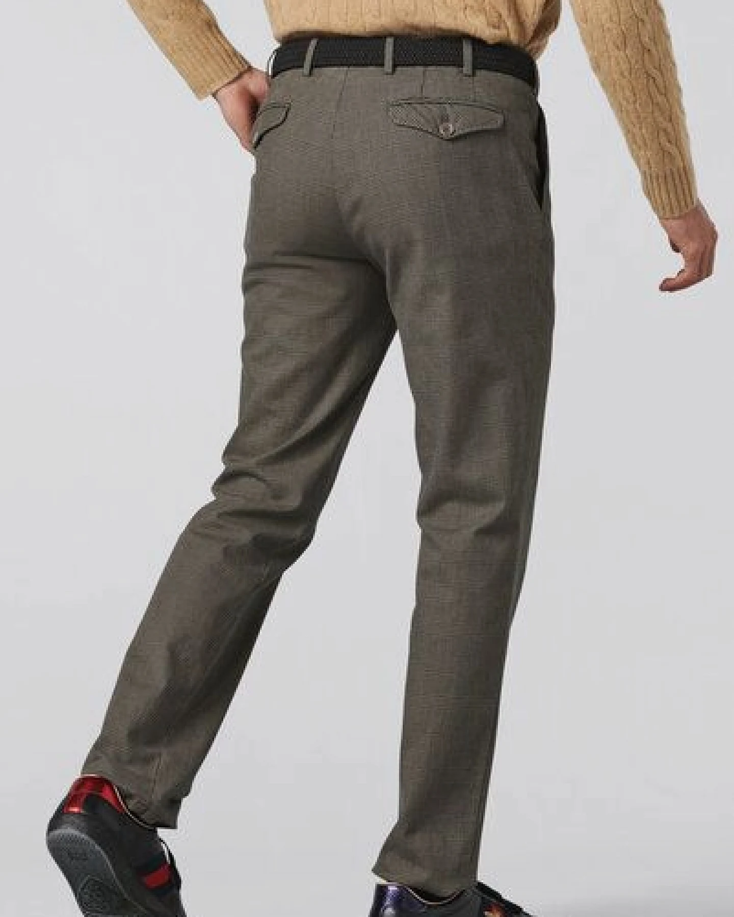 MEYER GLENCHECK BAUMWOLL CHINO – Ansicht 3