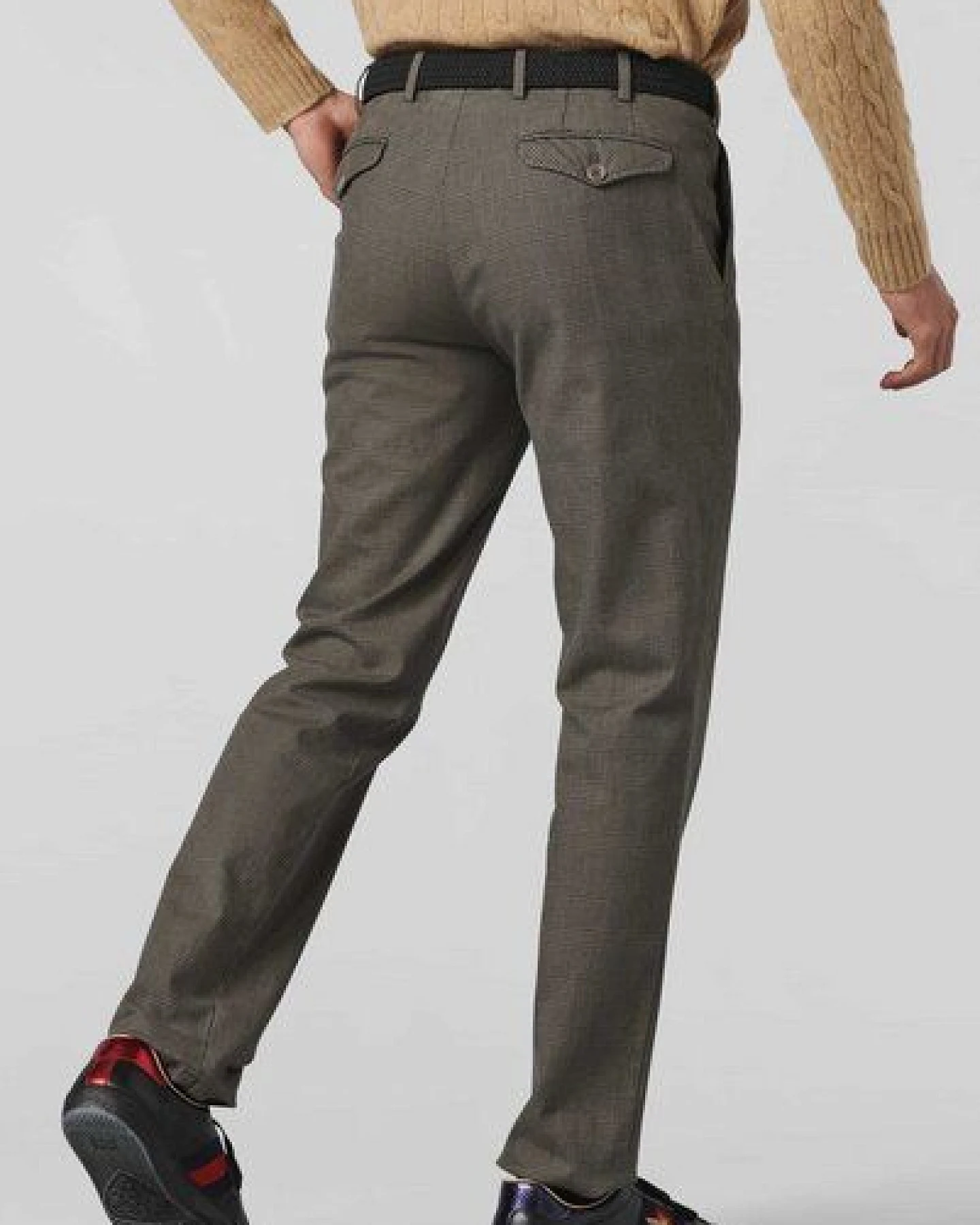 MEYER GLENCHECK BAUMWOLL CHINO – Ansicht 3
