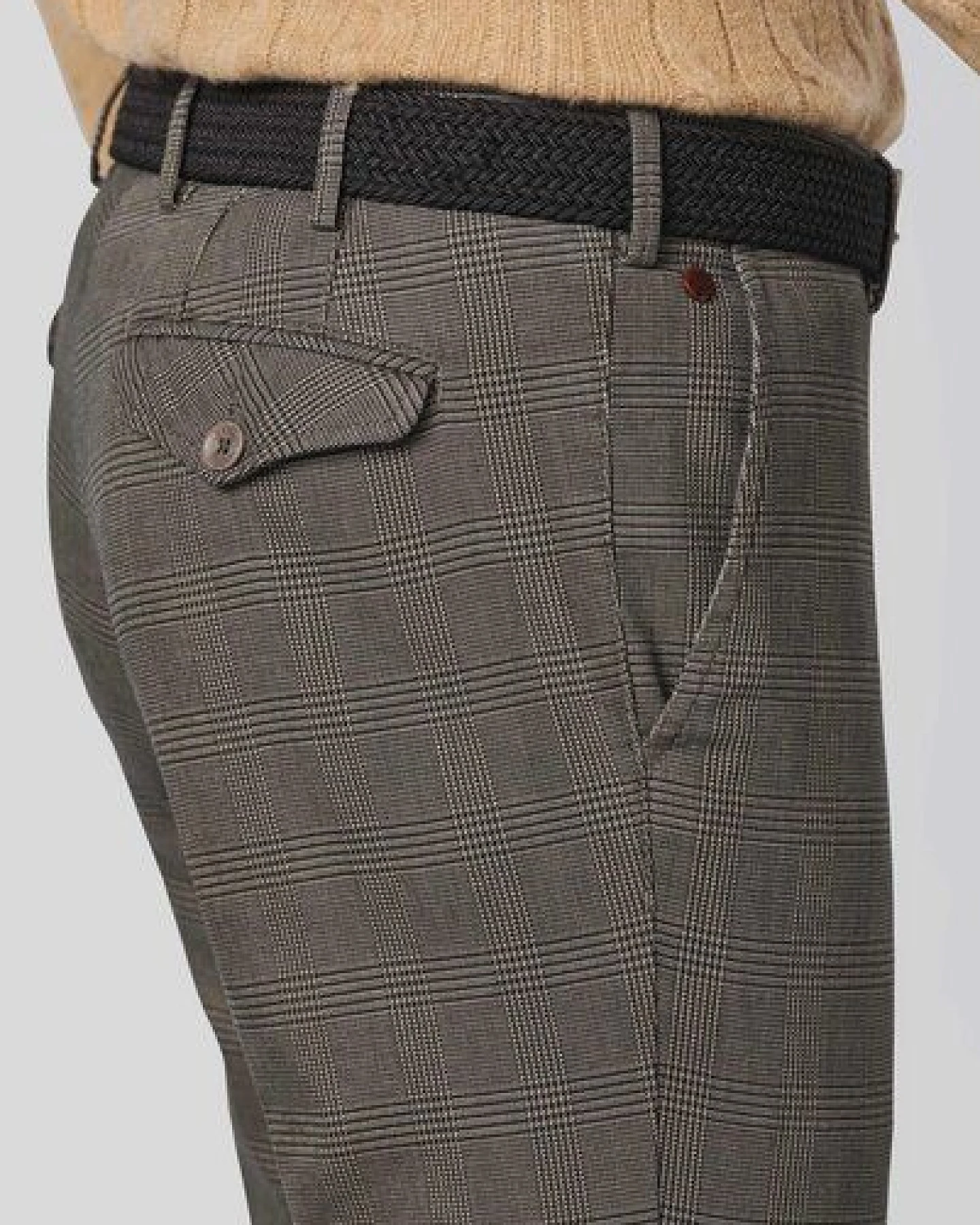 MEYER GLENCHECK BAUMWOLL CHINO – Ansicht 4