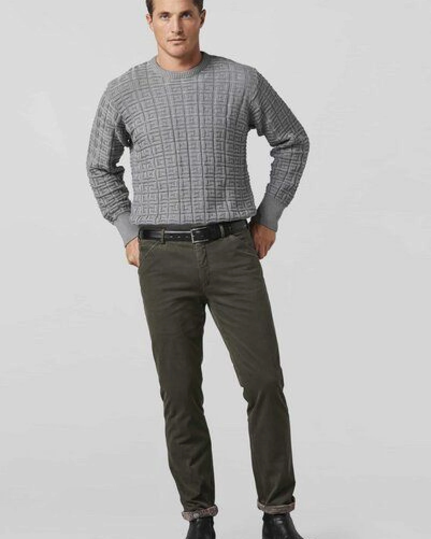 MEYER THERMO BI-COLOUR BAUMWOLL-CHINO – Ansicht 2