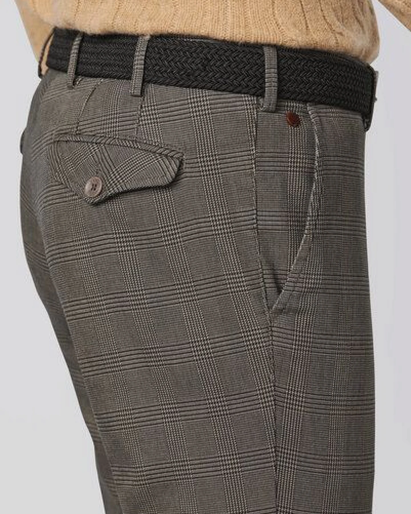 MEYER GLENCHECK BAUMWOLL CHINO – Ansicht 4