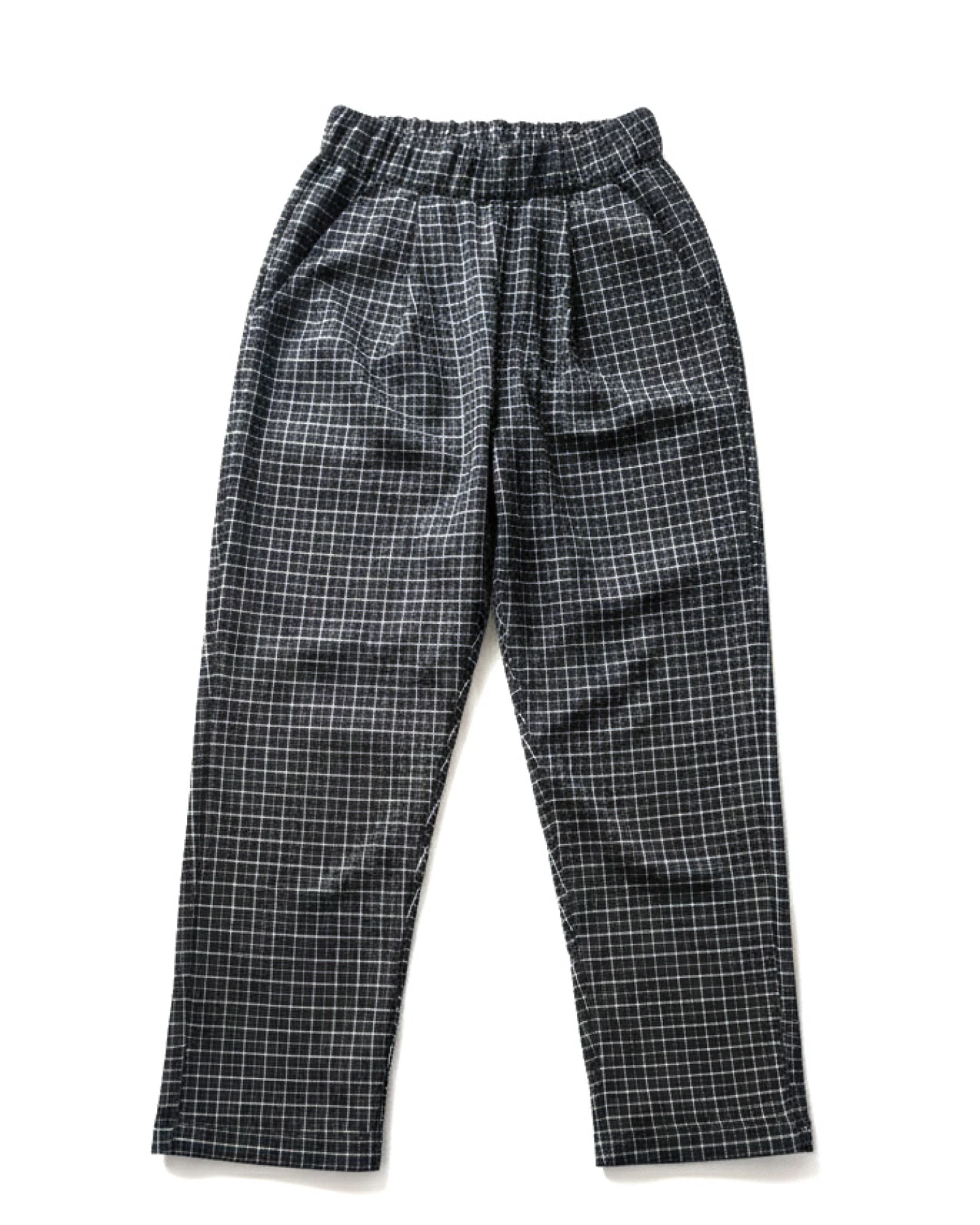 WiDDA Damen vegan Hose Willi Mini Kariert Plissiert Schwarz – Ansicht 2