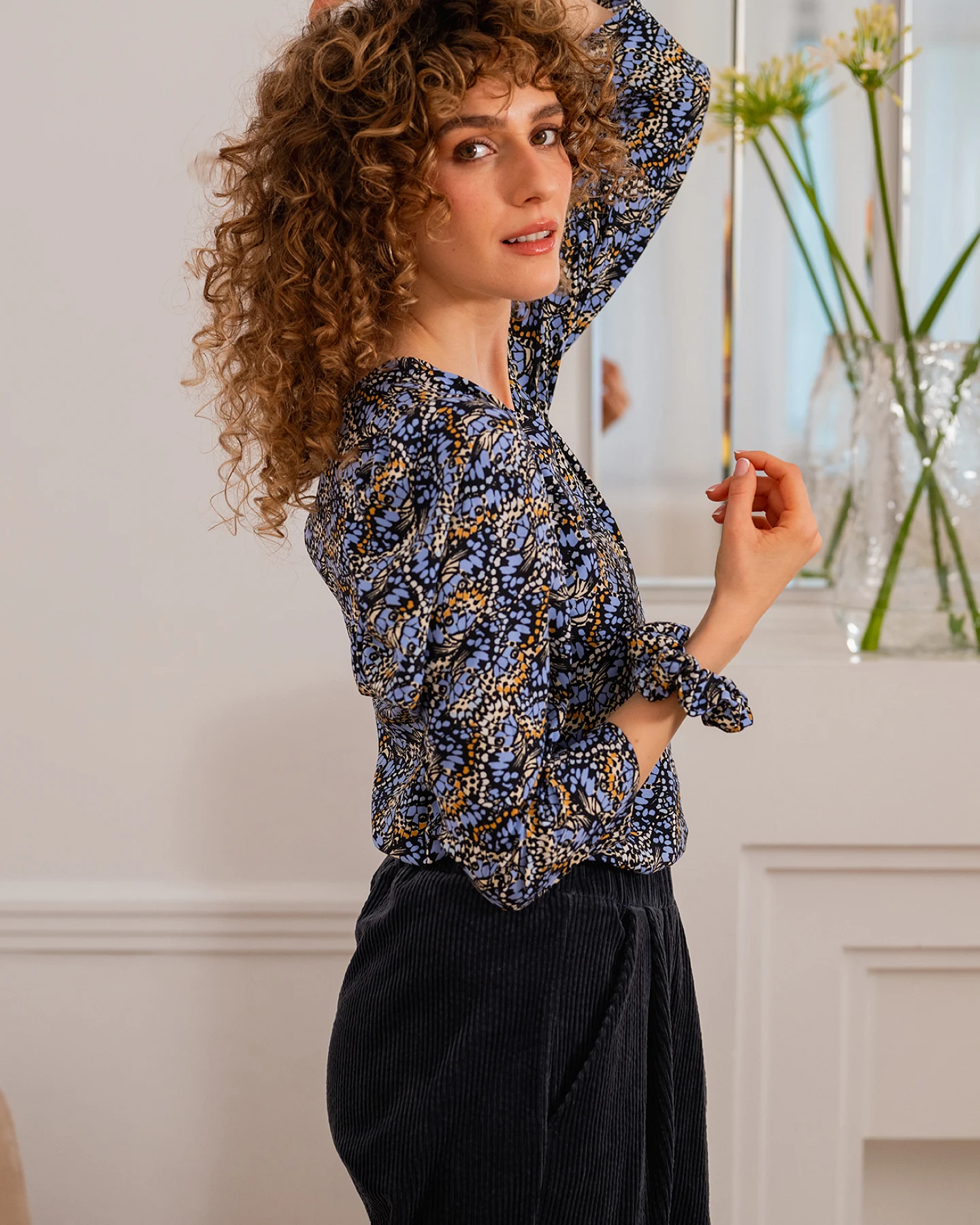 WiDDA Damen vegan Hose Sepp Blau – Ansicht 2