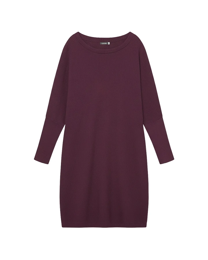 WiDDA Damen vegan Kleid Santi Gestrickt Berry