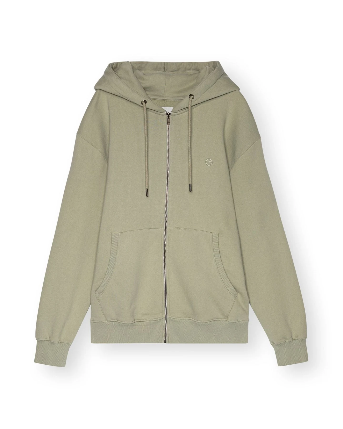 ThokkThokk Herren vegan Reißverschluss Hoodie Wüstensalbei Grün – Ansicht 2
