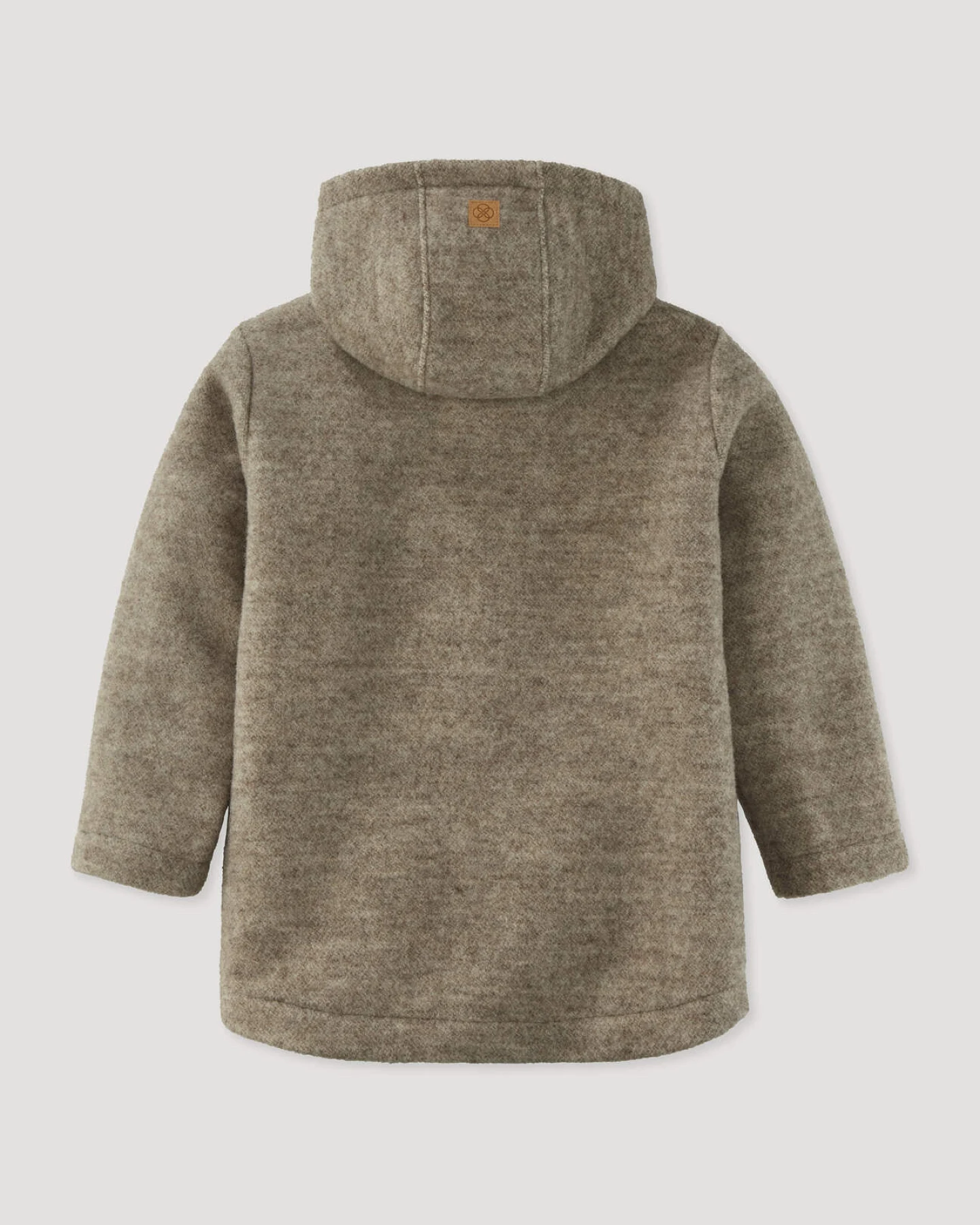 hessnatur Kinder Parka Relaxed aus Rhönwolle und eurpäischer Schurwolle - beige - Größe 98/104 – Ansicht 2