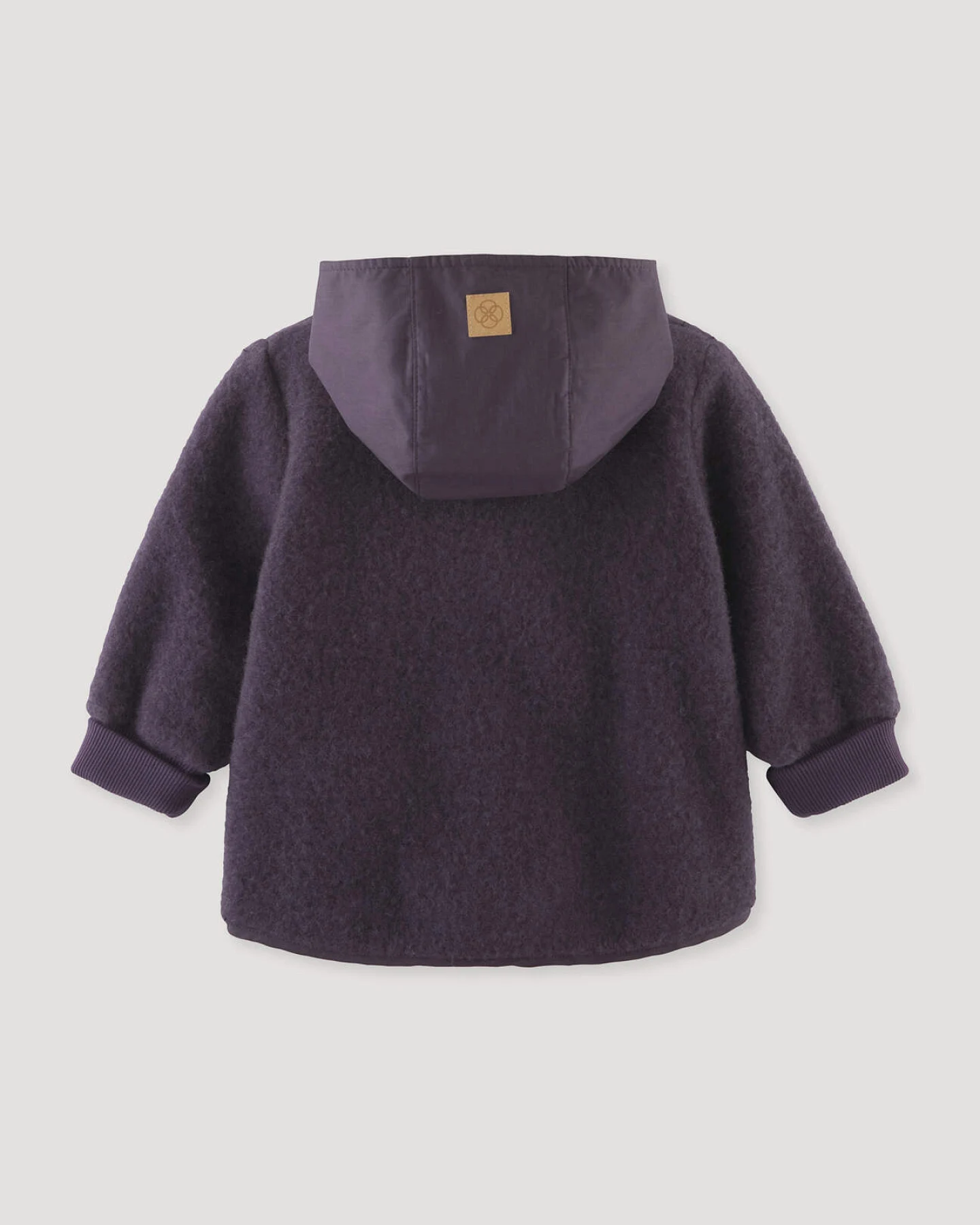 hessnatur Baby Wollfleece-Jacke mit Patch aus Bio-Merinowolle - lila - Größe 62/68 – Ansicht 2