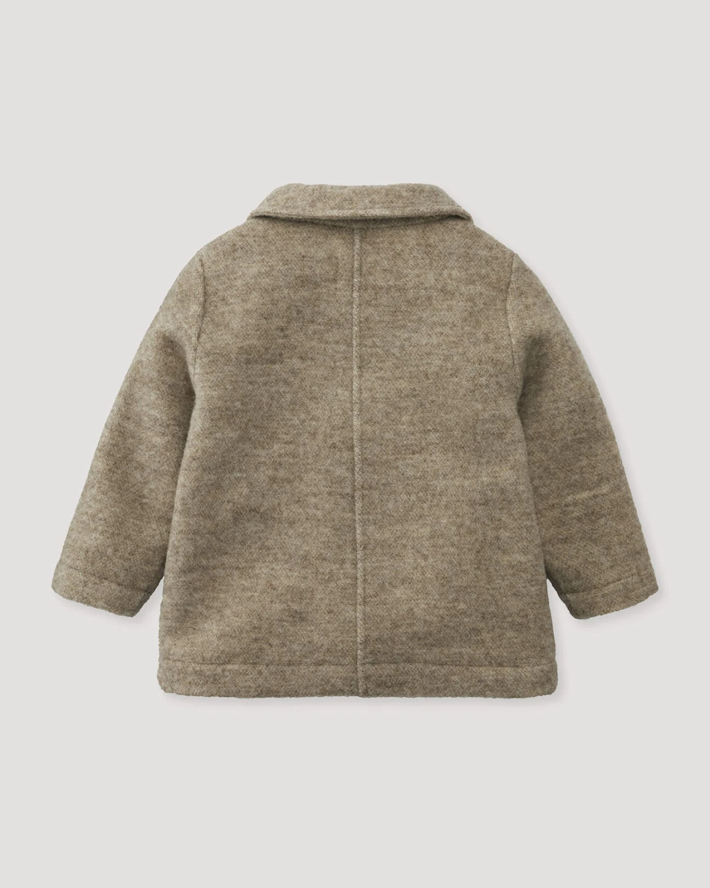 hessnatur Kinder Kurzmantel Relaxed aus Rhönwolle und europäischer Schurwolle - beige - Größe 110/116 – Ansicht 2