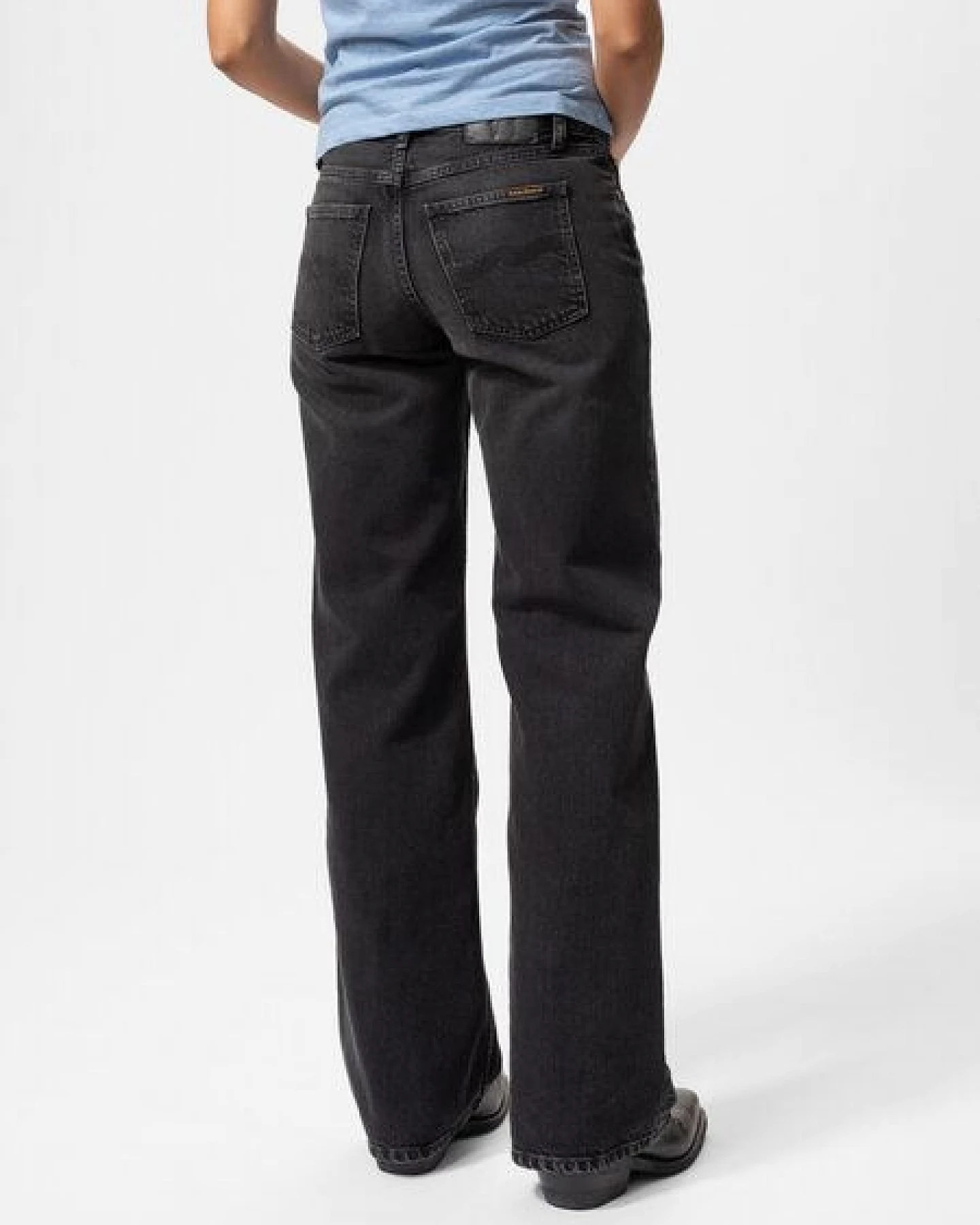 Nudie Jeans Jeans Wide Heidi Slow Black – Ansicht 4