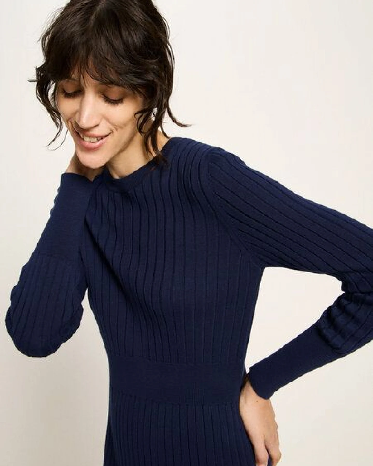 LANIUS Strickkleid aus Bio-Baumwolle – Ansicht 3
