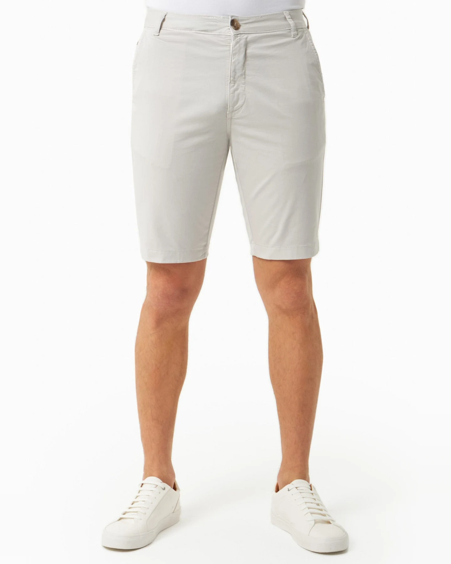 ORGANICATION Herren vegan Shorts Slim Fit Chino Hellgrau – Ansicht 2