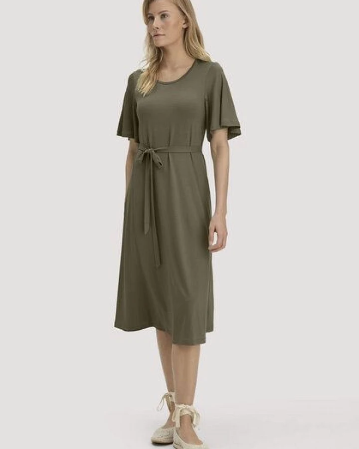 hessnatur Jersey Kleid Kniebedeckend Slim aus TENCEL Lyocell