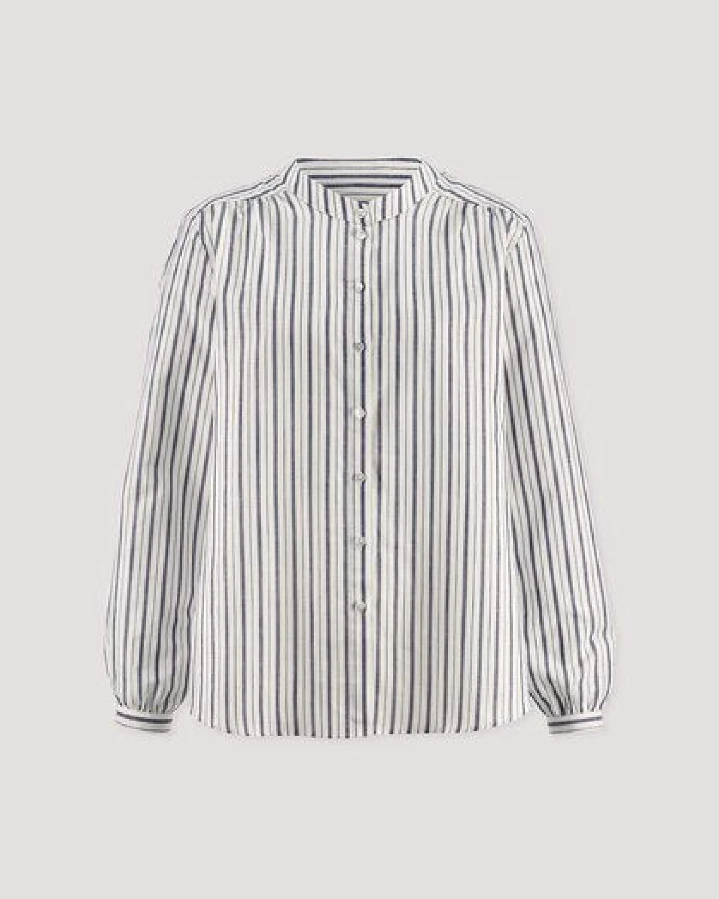 hessnatur Streifen Bluse Relaxed aus Bio-Baumwolle mit Leinen – Ansicht 4