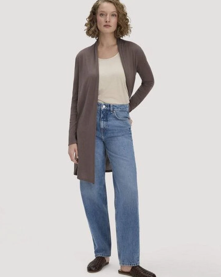hessnatur Strick Jacke Regular aus TENCEL Lyocell und Bio-Baumwolle