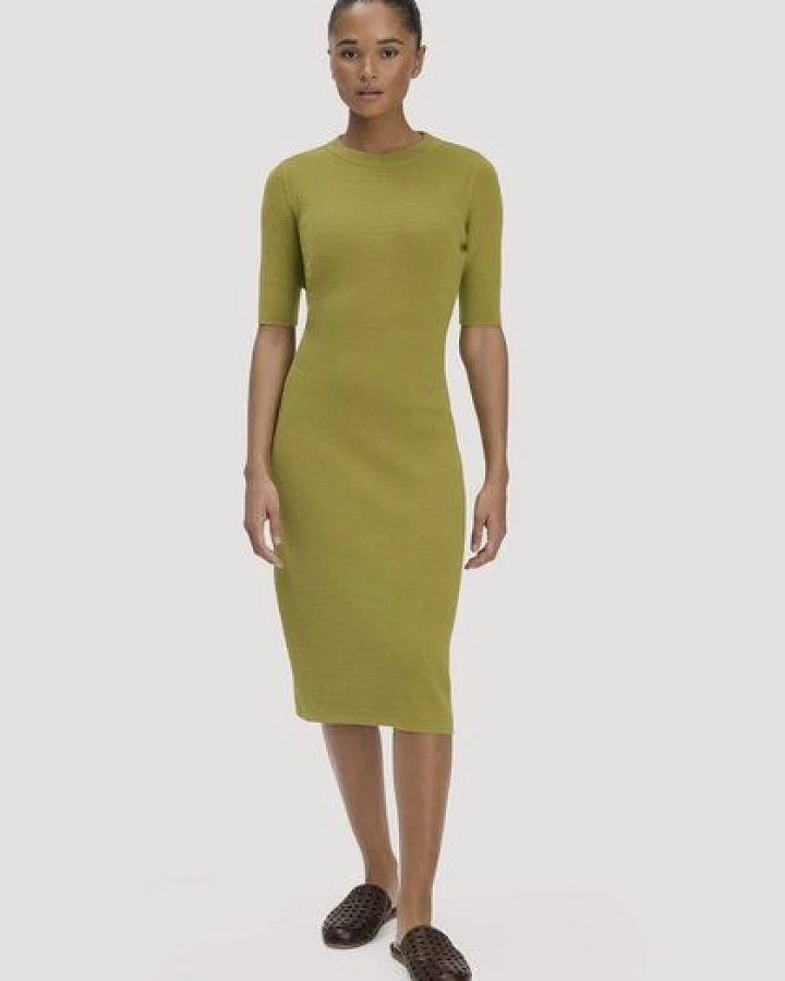 hessnatur Strick Kleid Regular aus Bio-Baumwolle und Wolle